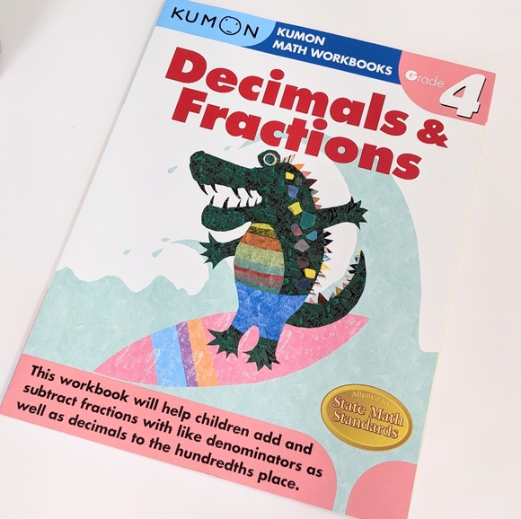 Kumon Focus on Decimals & Fractions- Grade 4 New - Picture 2 of 5
